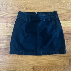 Free People Black Jean Skirt